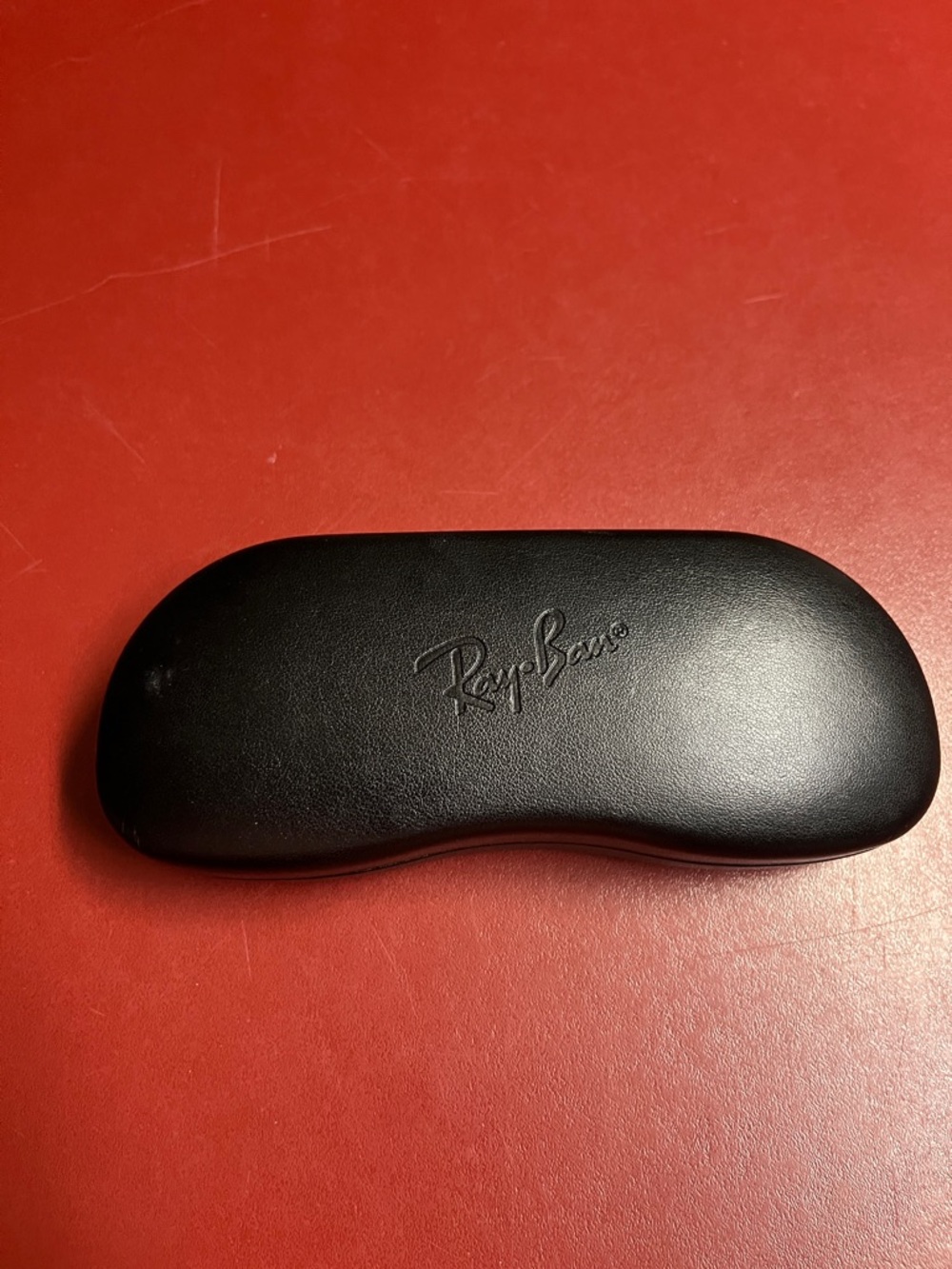 Ray-Ban Black Sunglasses Case with Embossed Logo